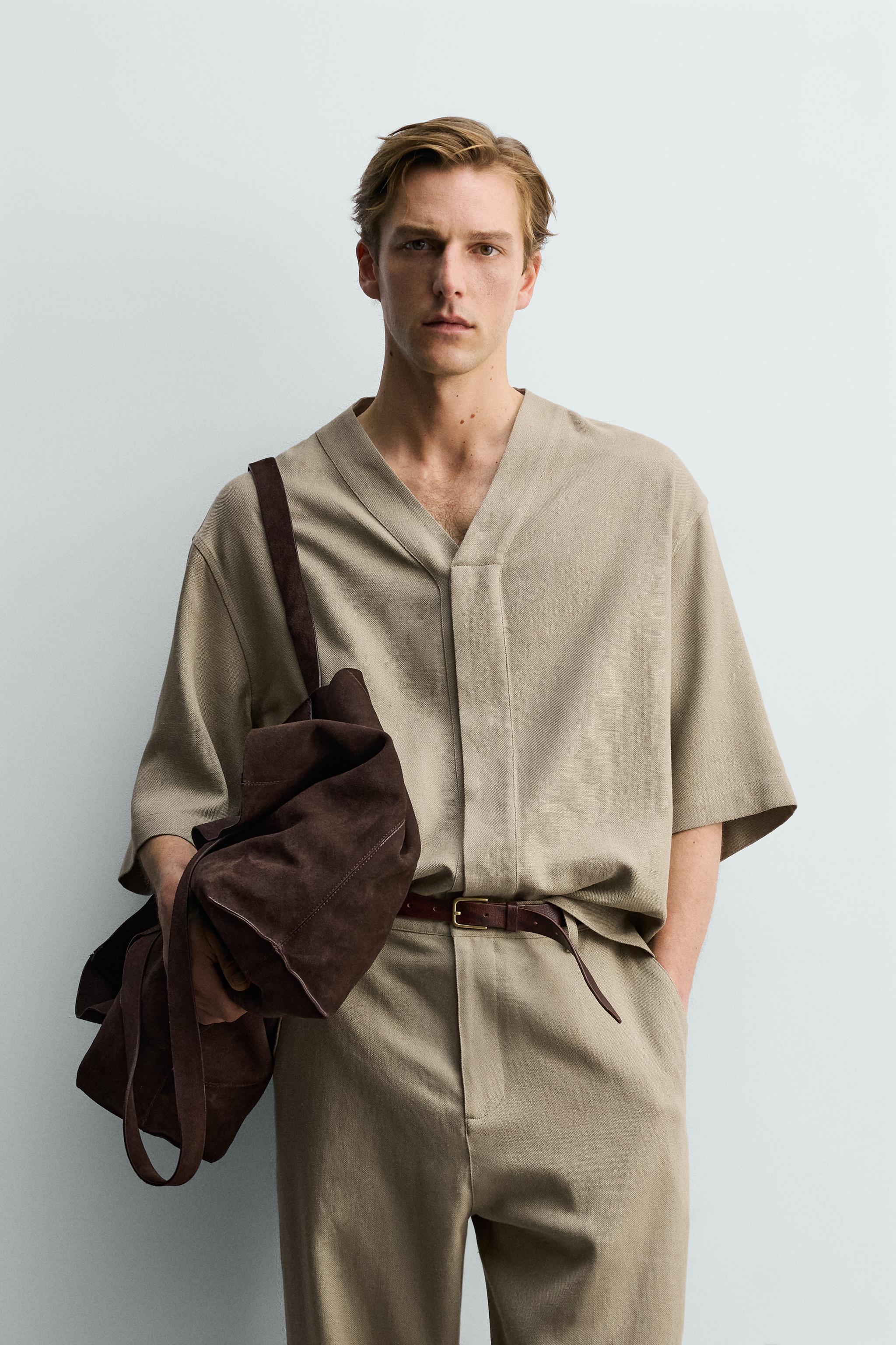 RELAXED FIT VISCOSE-HEMP SHIRT